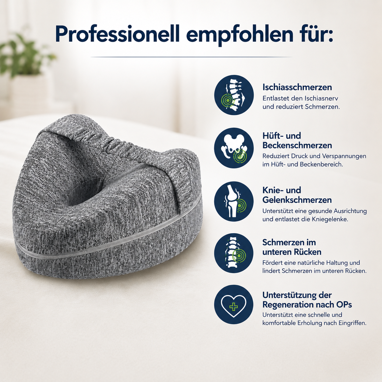 OrthoRelief™ Kniekissen für Seitenschläfer